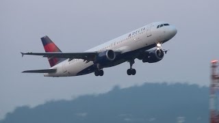 Delta Air Lines N371NW A320 Takeoff Portland Airport PDX [upl. by Kingston223]