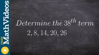 Given the explicit formula of an arithmetic sequence to determine the 38th term [upl. by Editha]