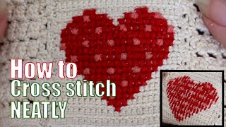 How to cross stitch uniformlyneatly on both sides of the cloth  Threads amp Crafts [upl. by Siryt697]