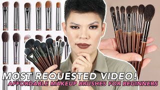 THE BEST MAKEUP BRUSHES FOR BEGINNERS Affordable and Locally Available  Kenny Manalad [upl. by Gretta551]