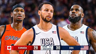 USA vs Canada  Full Game Highlights  2024 Olympics  USA Basketball Showcase [upl. by Arhas]