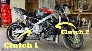 Diesel motorcycle build part 6 Adding a second clutch [upl. by Harwin851]