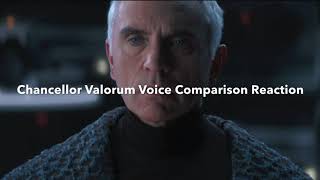 Chancellor Valorum Voice Comparison Reaction [upl. by Mungovan73]