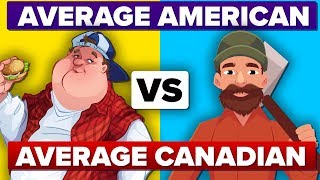 Average American vs Average Canadian  How Do You Compare People Comparison [upl. by Iridis]