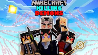 I Defeated All lower Rank Demons In Minecraft Demon Slayer Mod [upl. by Beera]