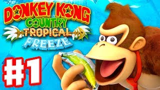 Donkey Kong Country Tropical Freeze  Gameplay Walkthrough Part 1  World 1 Lost Mangroves 100 [upl. by Paucker]