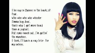 Nicki Minaj  Itty Bitty Piggy Lyrics Video [upl. by Ellemrac]