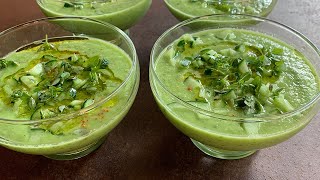 Soupe froide de concombre au basilic et citron vert [upl. by Elehcim265]