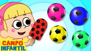 Helado de Fútbol con Balones de Fútbol ⚽️  Aprenda Colores Para Niños 🔴  Campo Infantil [upl. by Axia992]