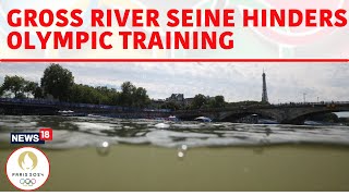 Paris Olympics Swimming Triathlon Training Cancelled For Second Day Over Seine Water Quality  N18G [upl. by Llerdnam]