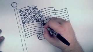 How to Draw an American Flag  RBH [upl. by Esinyl170]