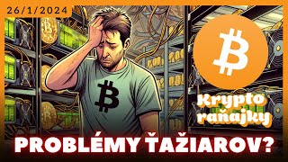 Ťažiari BTC v problémoch  BTC kryptoraňajky [upl. by Asha]