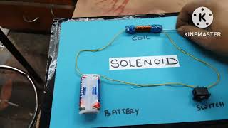 working of solenoid class 12th physics project solenoid physicsproject schoolproject class12th [upl. by Anivlem]