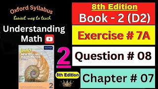 D2 Chapter  07 Ex7A Question  08  Direct amp Inverse Proportion  8th Edition  Understanding Math [upl. by Esila]