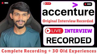 Accenture Original Interview Recorded Live 🔴  Complete Video [upl. by Kym]