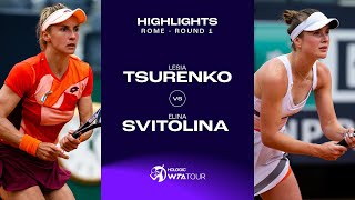 Lesia Tsurenko vs Elina Svitolina  2023 Rome Round 1  WTA Match Highlights [upl. by Aremahs]