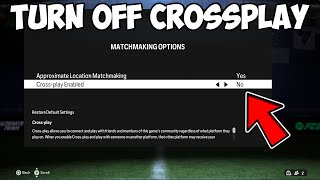 HOW TO TURN OFF CROSSPLAY ON EAFC 24 ULTIMATE TEAM [upl. by Erdnassak]