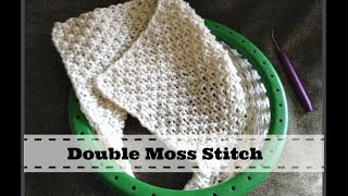 LOOM KNITTING STITCHES Double Moss Stitch Pattern [upl. by Adnahsed]