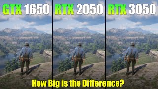 GTX 1650 vs RTX 2050 vs RTX 3050 Laptop  Gaming Test  How Big is the Difference [upl. by Bradeord]