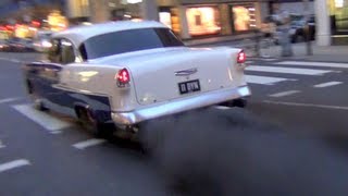 1900HP Chevrolet crazy BURNOUT in central London [upl. by Ahtnama]