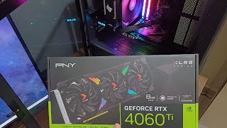 RTX 4060 Ti XLR8 Gaming Verto Epicx  Unboxing e teste de temperatura PTBR [upl. by Dragoon841]