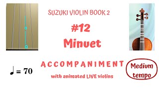 💃🕺MINUET Boccherini Suzuki Violin 212 MEDIUM🎹 Accompan𝓦𝓮𝓭🔺 dance Anim LIVE Violins 🔢🎻hum [upl. by Sairtemed]