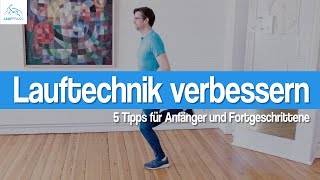 LAUFTECHNIK VERBESSERN  Joggen für Anfänger  Laufstil 5 Tipps fürs Laufen  Gesundes Laufen [upl. by Anaer961]