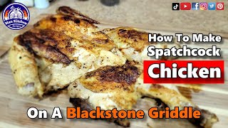 How To Make A Spatchcock Chicken On A Blackstone Griddle [upl. by Schroeder]