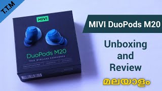 Mivi Duopods M20 true wireless bluetooth headset review  Malayalam  Mivi Duopods M20 Unboxing [upl. by Fahey]