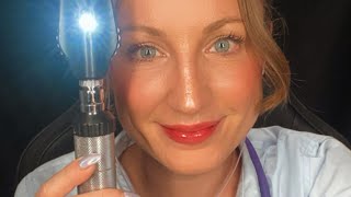 👩🏻‍⚕️ ASMR Sleep Doctor medical roleplay physical eye exam personal care attention layered sounds [upl. by Justin]