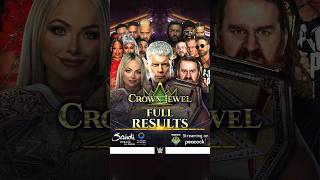 Full WWE Crown Jewel 2024 Results Bevelock Shorts CrownJewel WWECrownJewel CrownJewel2024 [upl. by Anitteb]