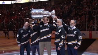 Ducks Legacy Night Selanne Giguere Niedermayer Pronger [upl. by Arretak772]