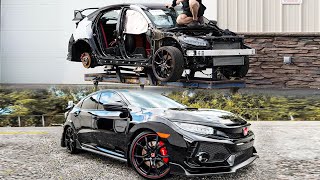 Incredible Rebuild of a Totaled Civic Type R in 20 Minutes [upl. by Jilly]