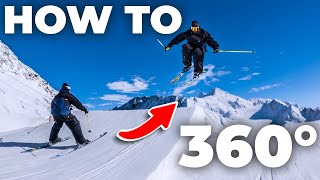 How To Do Your First 360 on Skis  Freestyle Ski Tutorial [upl. by Nohsyt779]