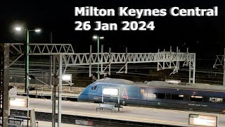 A busy evening at Milton Keynes Central Station  26 January 2024 Pendolino Voyager Avanti [upl. by Elocon]