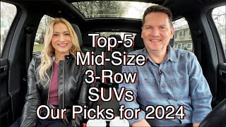 Top5 MidSize 3Row SUVs  Our top picks for 2024 Size matter [upl. by Acinod]