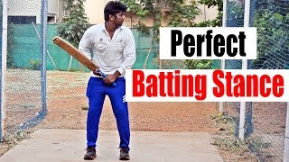 Perfect batting stance in cricket  Cricket Batting Tips  Nothing But Cricket [upl. by Turoff]