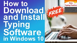 How to Download and install typing software in windows 10 free [upl. by Inalan455]