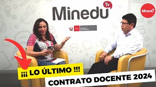 🔴Webinar Minedu Contrato Docente 2024 [upl. by Abie]