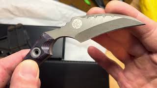 Unboxing TKellNeeves Knives FLN Fixed Blade Karambit [upl. by Lemuel]