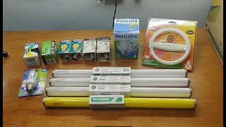 Kit de lâmpadas fluorescentes e incandescentes antigas da Santa Led Casa amp Iluminação  Unboxing [upl. by Eseekram]