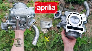 Engine Head amp Cylinder Service and Tuning Aprilia Leonardo restoration 💥⚙️🚀 DenisKorza service [upl. by Caritta]