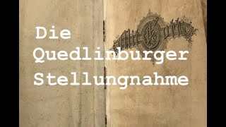 Die Stellungnahme Der Quedlinburger vom 01092022 [upl. by Larimor]