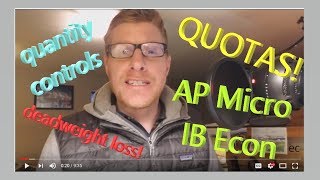 Quantity Controls quotas and Deadweight Loss AP Micro IB Economics [upl. by Fidele]