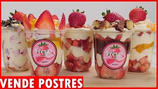 Receta MILLONARIA 💲 6 FRESAS con CREMA Postres Para GANAR muchos CLIENTES [upl. by Oxley143]