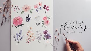 Every Watercolor Flower Youll Ever Need [upl. by Aihsot]