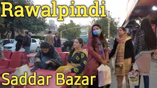 🇵🇰Pakistan Rawalpindi saddar bazar walking tour 4k2023 [upl. by Lili]