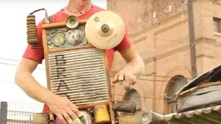 Washboard amp Mobile Percussion Performance by Brad and Clyde Casey  New Orleans [upl. by Renaud]