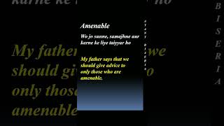 meaning of amenable by Ayant Biseria puneetbiseria [upl. by Enila]