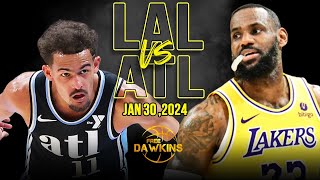 Los Angeles Lakers vs Atlanta Hawks Full Game Highlights  January 30 2024  FreeDawkins [upl. by Lanor]